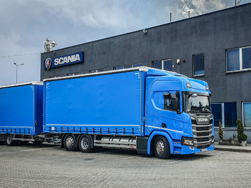 Pierwszy w Polsce zestaw przestrzenny Scania na LNG