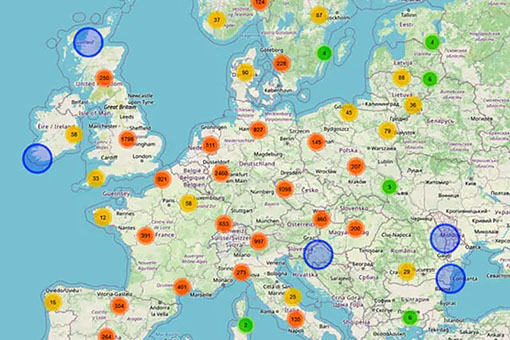 Idealna mapa stacji ładowania dla ciężarówek elektrycznych