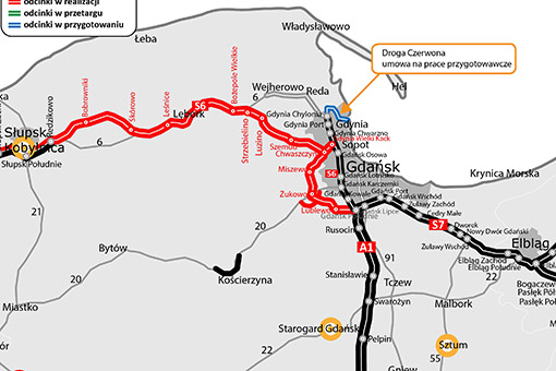Jest umowa na prace przygotowawcze dla Drogi Czerwonej