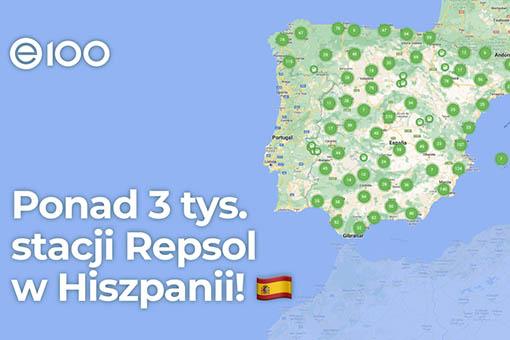 Ponad 3000 stacji paliw Repsol w Hiszpanii w sieci akceptacji E100