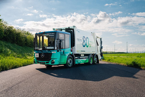 Elektryczna śmieciarka z recyklingu